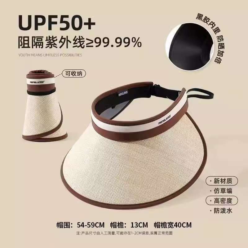 Sommer Vinyl UV-Schutz Sonnenschirm leerer Zylinder Kinder Strohhut Lafite Strohhut Sonnenschutz Sonnenhut Radfahren Outdoor