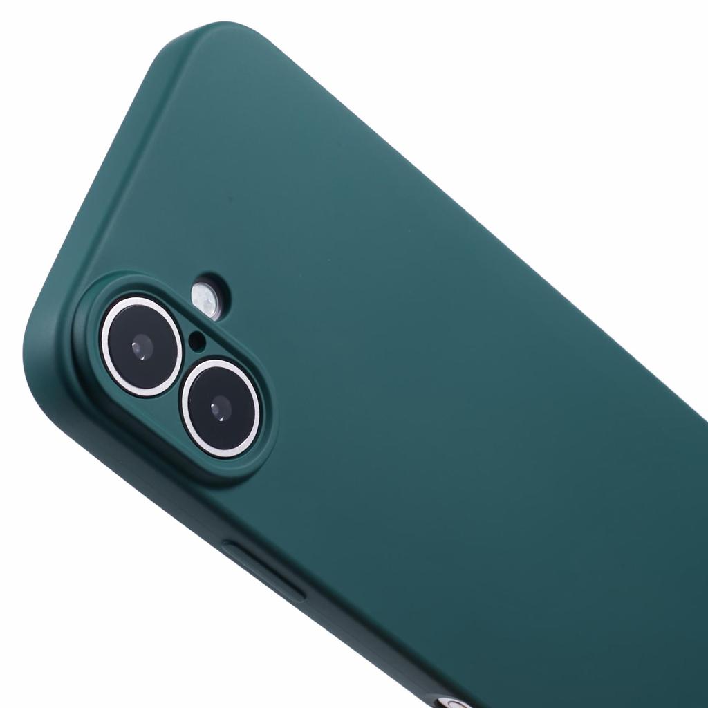 For iPhone 16 Case TPU Fiber Lining Scratch-Resistant Phone Cover with Necklace Cord Strap