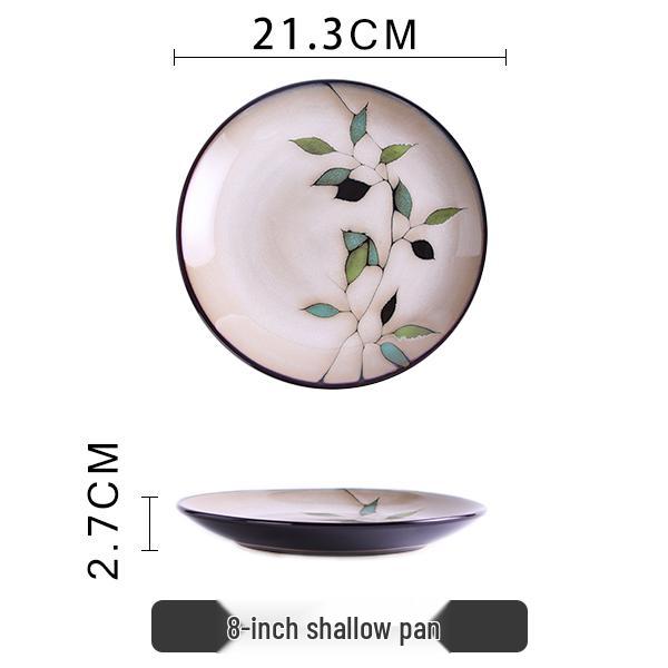 Bairun Ceramic American-Style Bowls & Plates Set - INS Style, Underglaze Color, Ideal Housewarming Gift & Tableware for Dinner or Noodles.