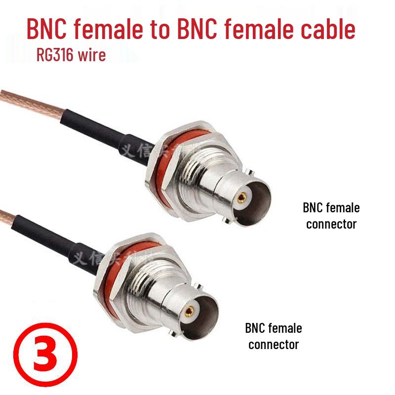 RG316 RF Coaxial BNC Male to Female Adapter for Wireless Mic Antenna Extension