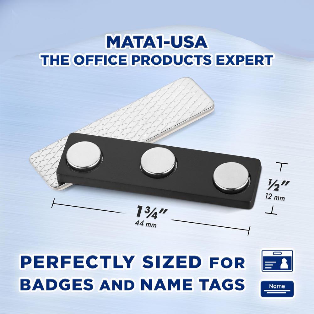 Magnetic Name Badge Reusable Magnetic Neodymium Iron Boron Nameplate Tag For Clothing Uniform Employee Exhibition чёрный