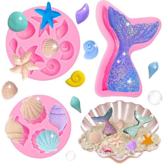 3 Pcs Strawberry Mold 3D Baking DIY Silicone Fruit Fondant Chocolate Mold for Cupcake Shortcake Cake Topper Decoration Candy Jelly Clay