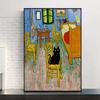 Van Gogh Black Cat Sunflowers Funny Art Matisse Monet Canvas Painting Posters And Prints Wall Pictures For Living Room Decor
