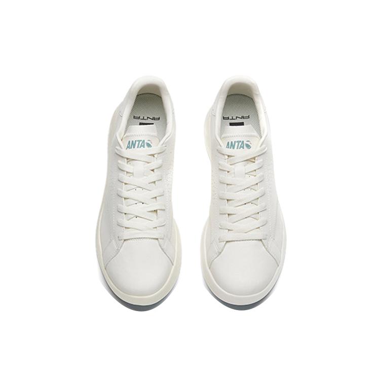 Anta Track Comfortable Breathable Low top Skateboard Shoes Men's Ivory White 112128047-1