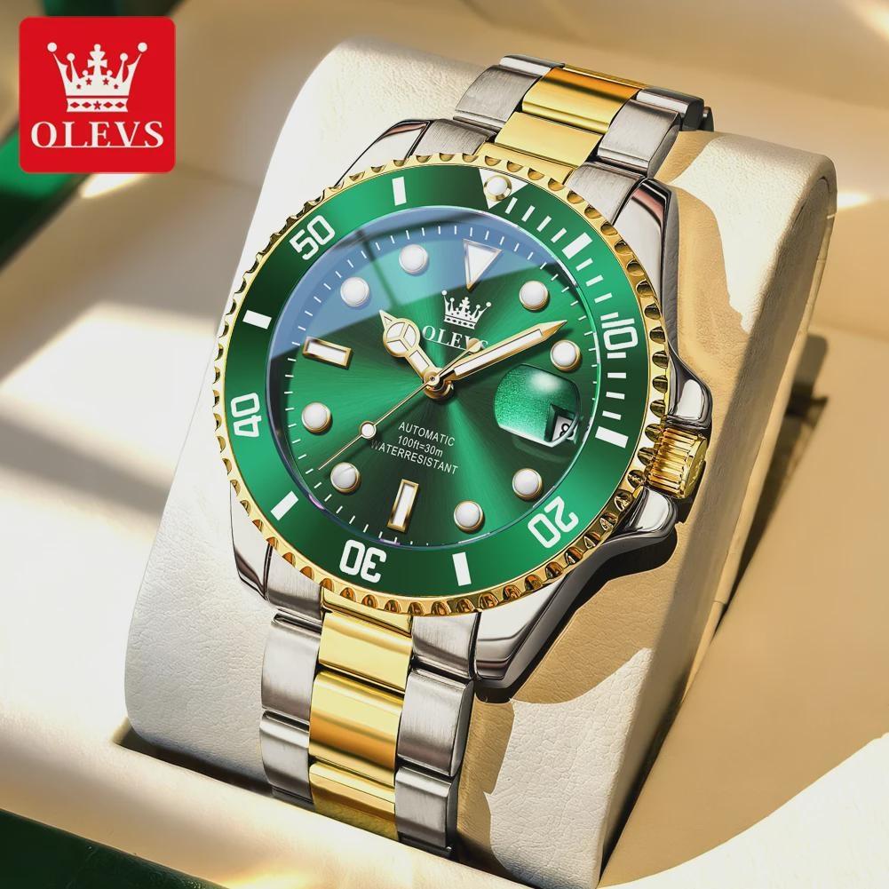 OLEVS Orologio Meccanico da Uomo Lusso Business Impermeabile Luminoso Automatico Classico Orologi da Polso Eleganti da Uomo