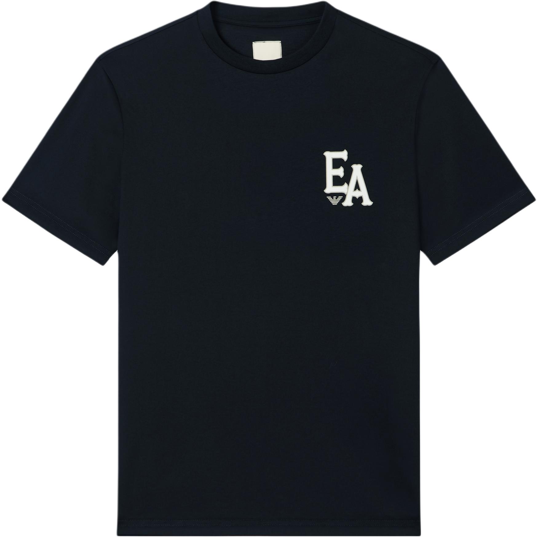 

Emporio Armani Ea7 Pure Cotton Knitted Crew Neck Solid T-Shirt Men tops EM001717-AF14836-FB473 S