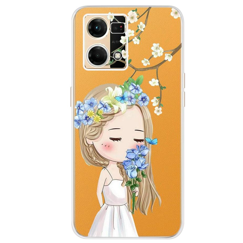 For Oppo F21 Pro 4G Case Oppo Reno7 CPH2363 Colorful Painted Cover Soft Silicone Case For Oppo Reno7 Reno 7 F21 Pro Fundas Coque