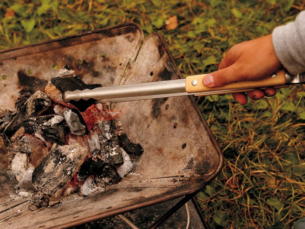 Snow Peak Fire Steel Tongs, Body/Stainless Grip/Beech Wood, N-020