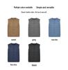 Men's 90% Down Solid Color V-Neck/Round Neck Vest Plus Size Jacket