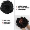 European & American Trendy High-Temp Silk Curly Hair Scrunchie Bun - Fluffy, Natural Elastic Hairpiece