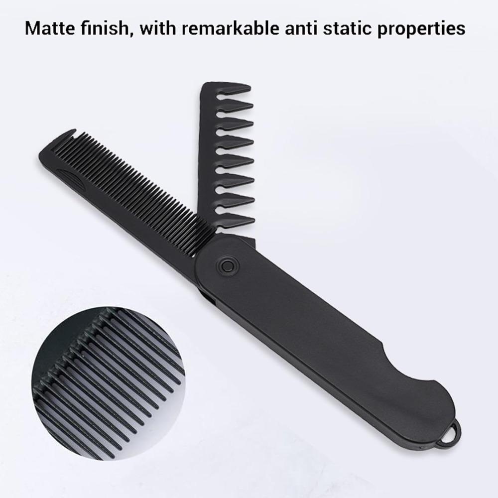 2pcs Compact Size Folding Pocket Combs Folding Design Texture Comb Wide Tooth Comb  For Travel