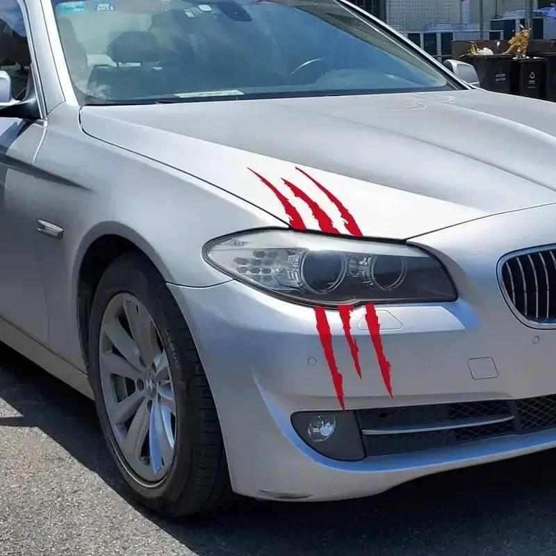 Monster Claw Car Sticker Scratch Stripe Mark Removable Waterproof Reflective Headlight Decal Auto Styling Decoration Accessory