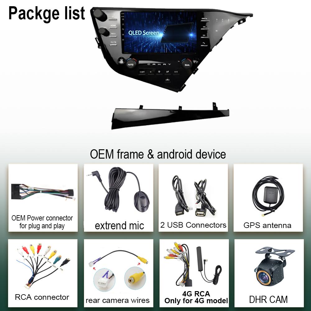 Android Auto For Toyota Camry 8 XV 70 2017-2021 Car Radio Multimedia Player Navigation GPS HDR DSP 5G WIFI Head Unit No 2Din DVD