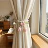 Adjustable Flowers Curtain Straps Decorative Pearl Curtain Buckle Heart Curtain Binding Bedroom