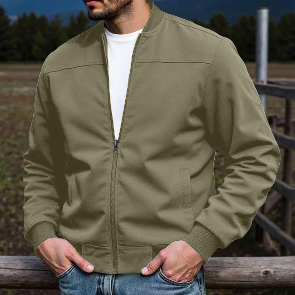 Men's Jacket Western Zip-Up Loose Fit Hunting Coat Casual Outdoor