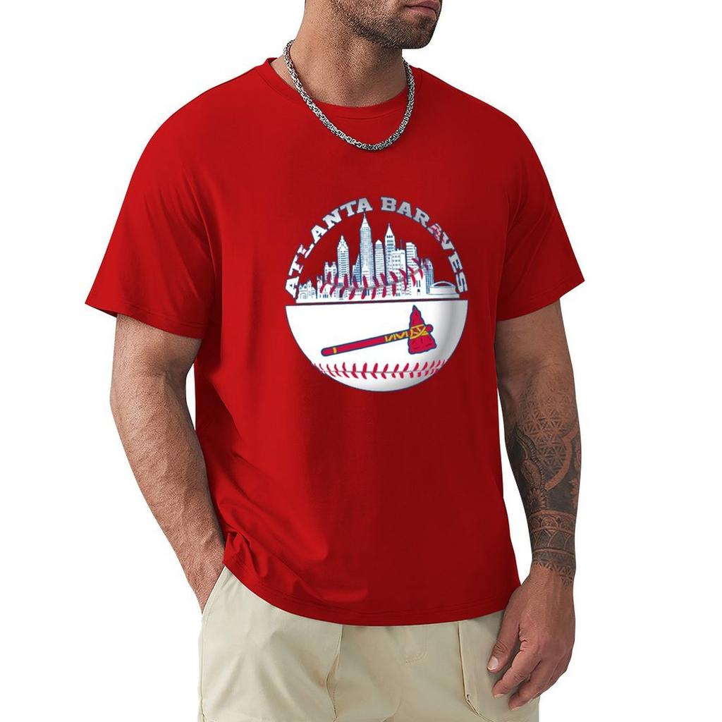 Atlanta Baseball Postarzana Koszulka na Dzień Meczu Brave szybkoschnące koszulki koszulki z grafiką męskie koszulki z grafiką hip hop