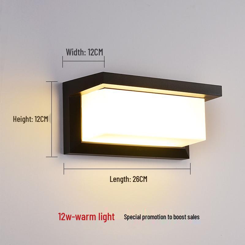 Waterproof Outdoor LED Wall Light for Courtyard, Balcony, Staircase, and Corridor - Super Bright with Induction Technology