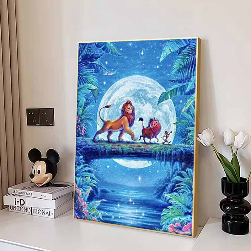 Disney 5D DIY Diamond Painting Hakura Matata Illustration From The Lion King Embroidery Mosaic Cross Stitch Home Decor Gift Craft