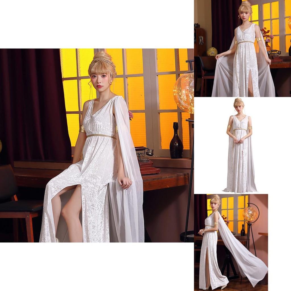 Goddess Inspired Dress With Stretch Polyester Fabric For Stage Performances And Cosplay Events