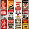 [MyPlate] Zombie Zone Tin Sign 8x12Inch Metal Sign Retro Plaque Home Decor Metal Vintage Man Cave Bar Pub Club Wall Decoration