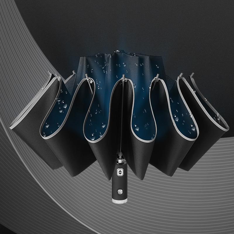 UV Automatic Umbrella With Reflective Strip Rain Wind Resistant Trip Sun Reverse Umbrellas Folding Umbrella For Xiaomi