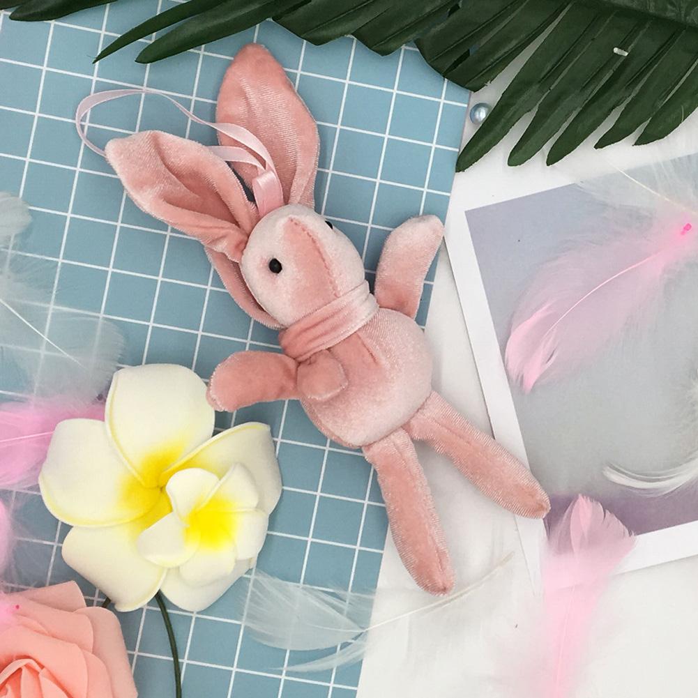Cute Plush Rabbit Shape Hanging Pendant Toy Keychain for Valentine