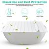 Foldable Bathtub Cover Cover, 63x31.5in Waterproof Bath Insulation Tray, PVC Shutter Dust Board Lid Fit Most Tubs for Home Bathtubs Bathroom