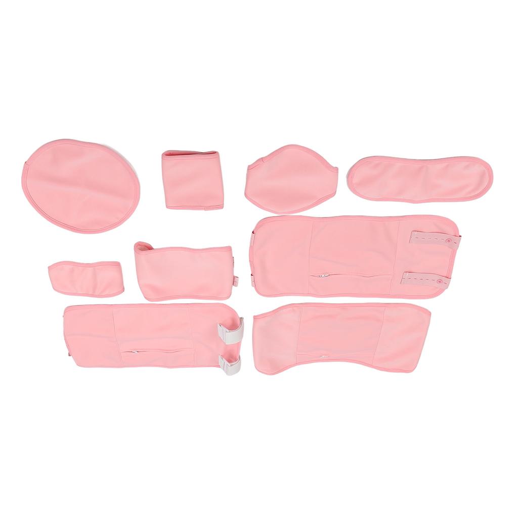 9PCS Castor Oil Pack Set Reusable Adjustable Castor Oil Compress Wrap Kit Soft Fabric Sleep Aid Tool for Insomnia