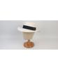 White Navy Line Panama Hat