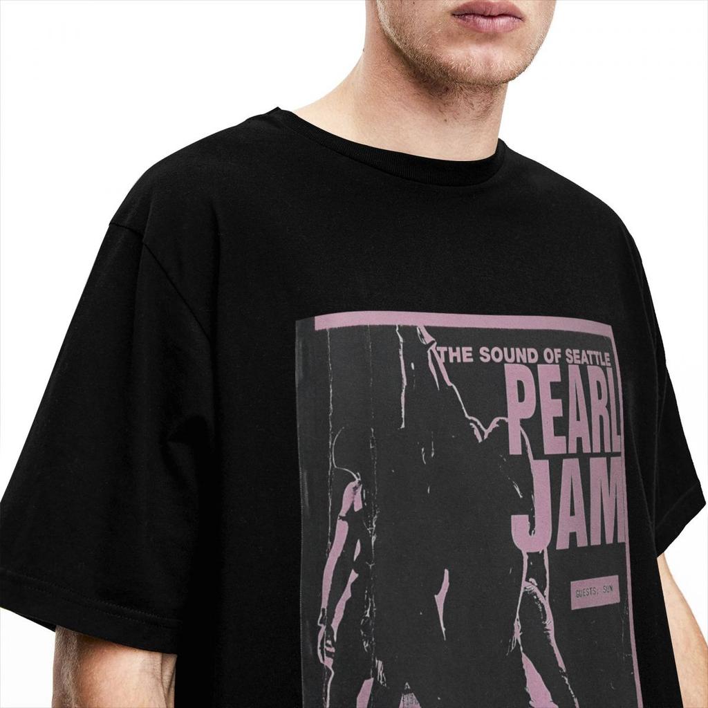 Pearls Jams Poster T-Shirt Herren Y2K Lustige Baumwoll-T-Shirts Sommer Atmungsaktive Freizeit-Tees Design Übergröße Kleidung