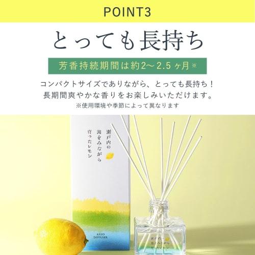 Daily Aroma Japan Reed Diffuser with Setouchi Lemon Scent (120ml) Made In Japan by Daily Aroma Japan. Citrus Scent with Hinoki and Eucalyptus Essentia