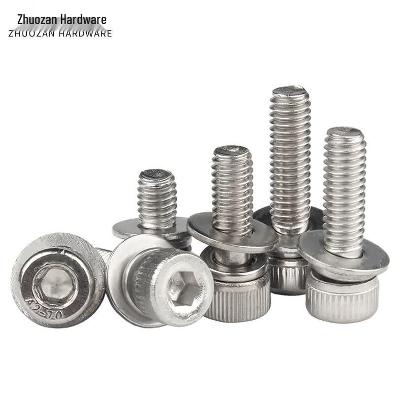 Zhuozan 304 Stainless Steel Hex Socket Cap Combination Screw