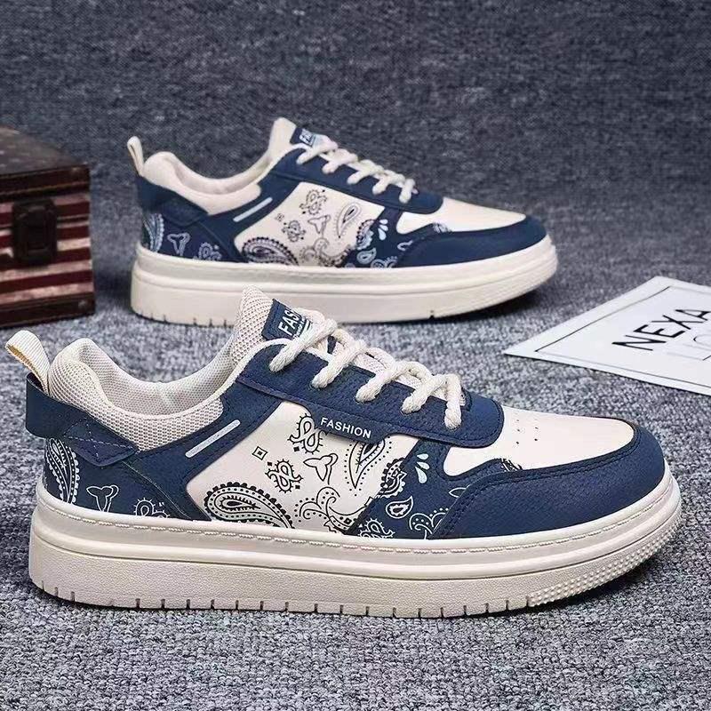 Adidași sport respirabili pentru bărbați, Primăvară/Vară 2025: Pantofi casual versatili în culori la modă alb și negru pentru studenți