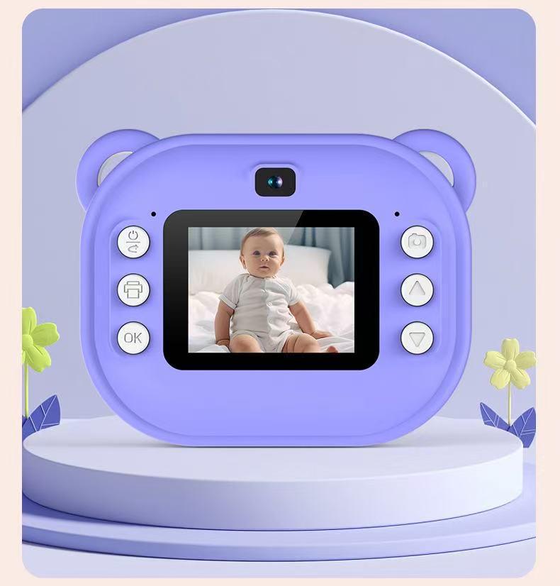 HD Kids' Instant Cartoon Camera Toy: Mini Photo & Print