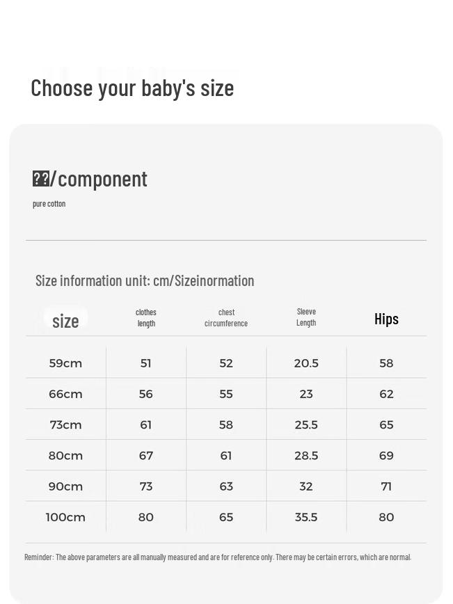 TONGTAI Baby Pure Cotton Long Sleeve Romper