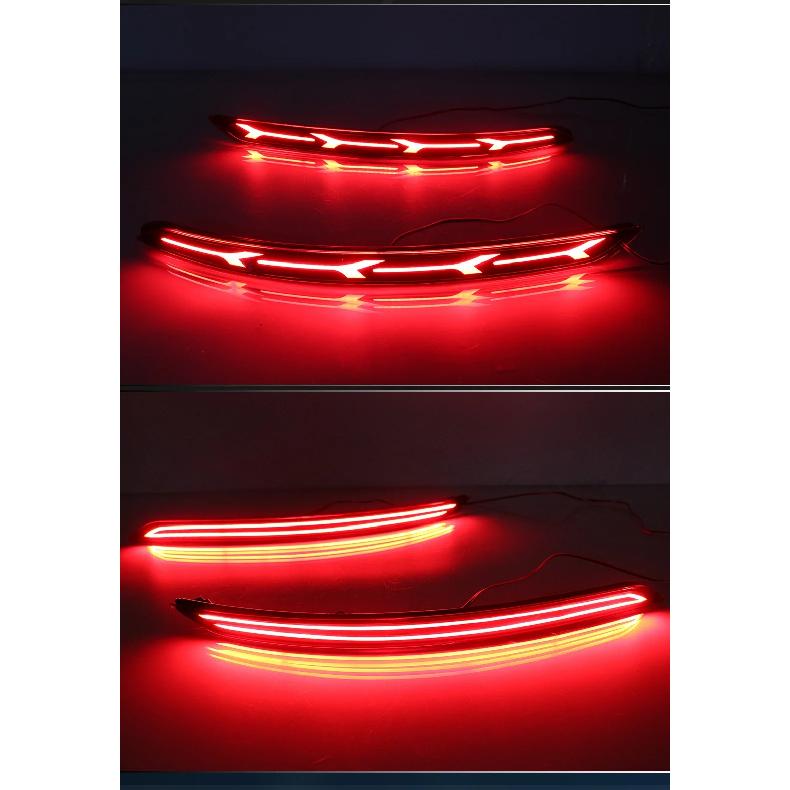For Hyundai Elantra 2016 2017 2Pcs LED Rear Bumper Light Reflector Driving Brake Light Rear Fog Lamp Modification 12V Daylights