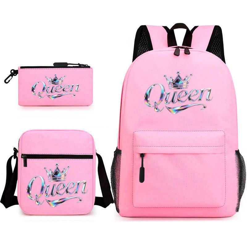 Backpack cute student schoolbag pink schoolbag couple backpack heat transfer printing backpack