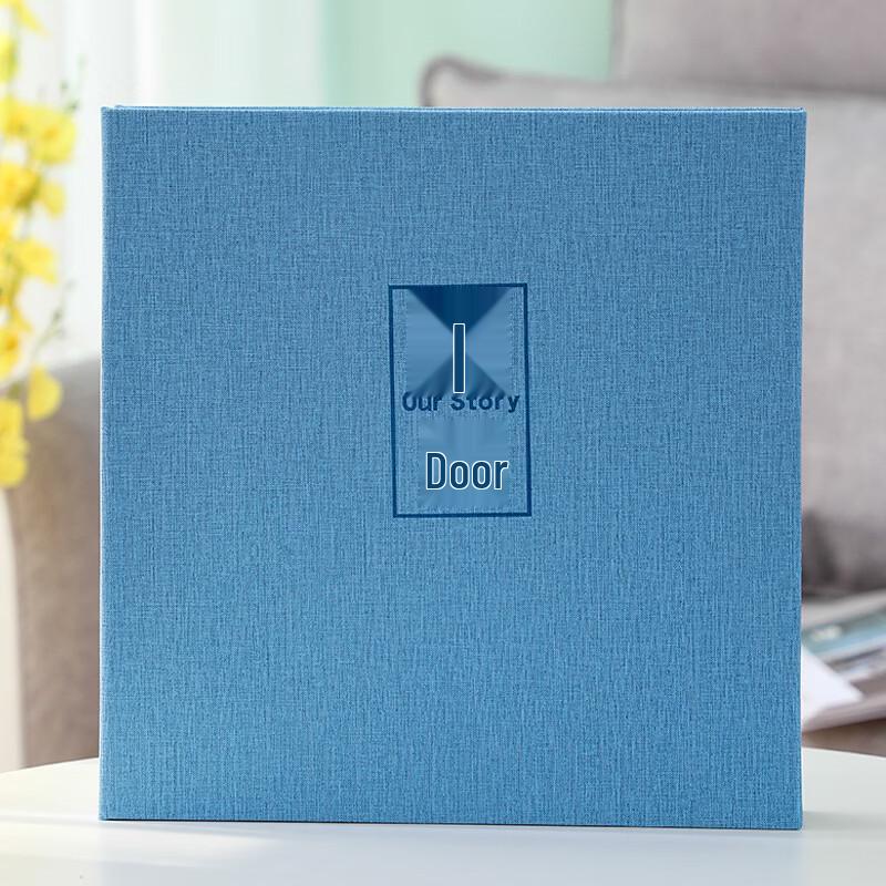 Handun Blue Leather Our Memories Photo Album