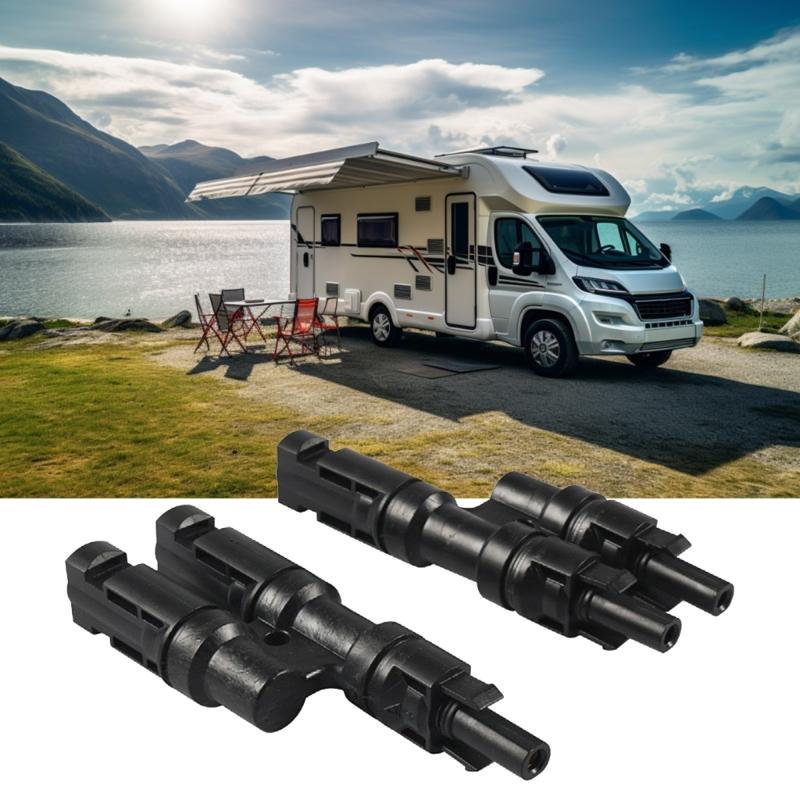 Solar Panel Connectors Pair High Temperature Resistance Suitable for Motorhomes Yachts Projects Photovoltaic Systems 2x