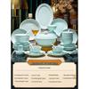 Chinese Celadon Underglaze Bone China Dinnerware Set