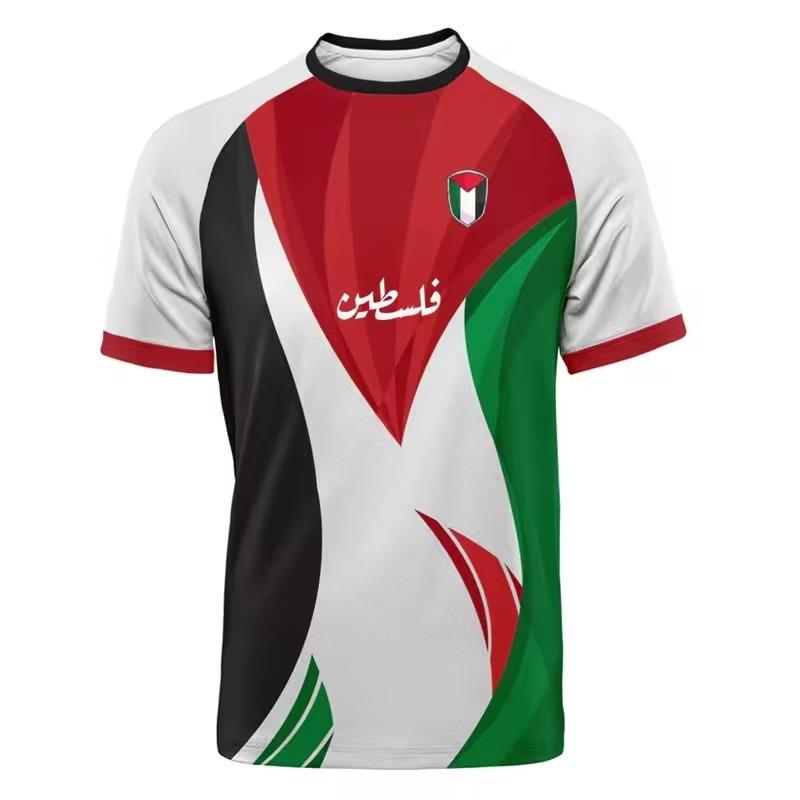 Men's Palestinian Flag Jersey T-Shirt Breathable 3D Printing