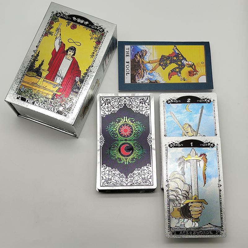 New Version Premium Quality Gold Foil Tarot Divination Oracle Cards With Colorful Illustrated Manual and Megnetic Box