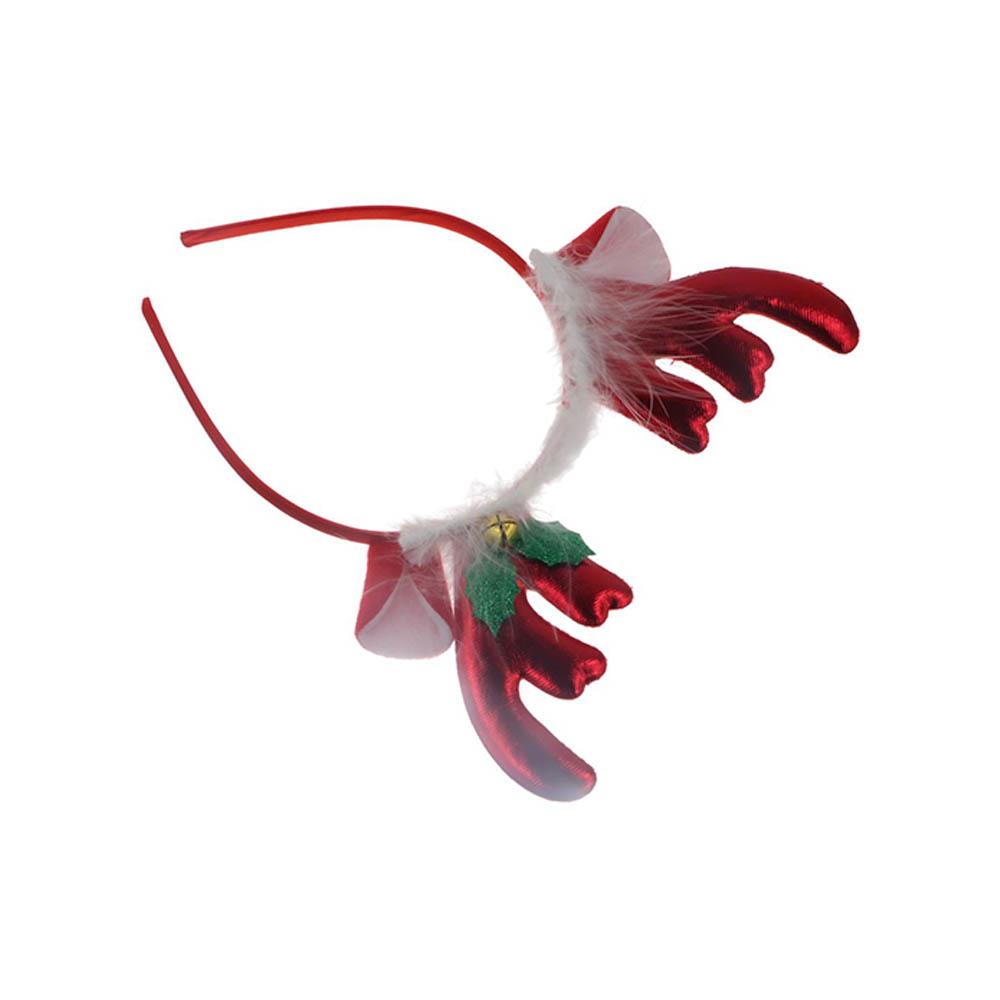 Hat Santa Female Plush Hair Hoop Antlers Headband Christmas Hair Band Christmas Decoration