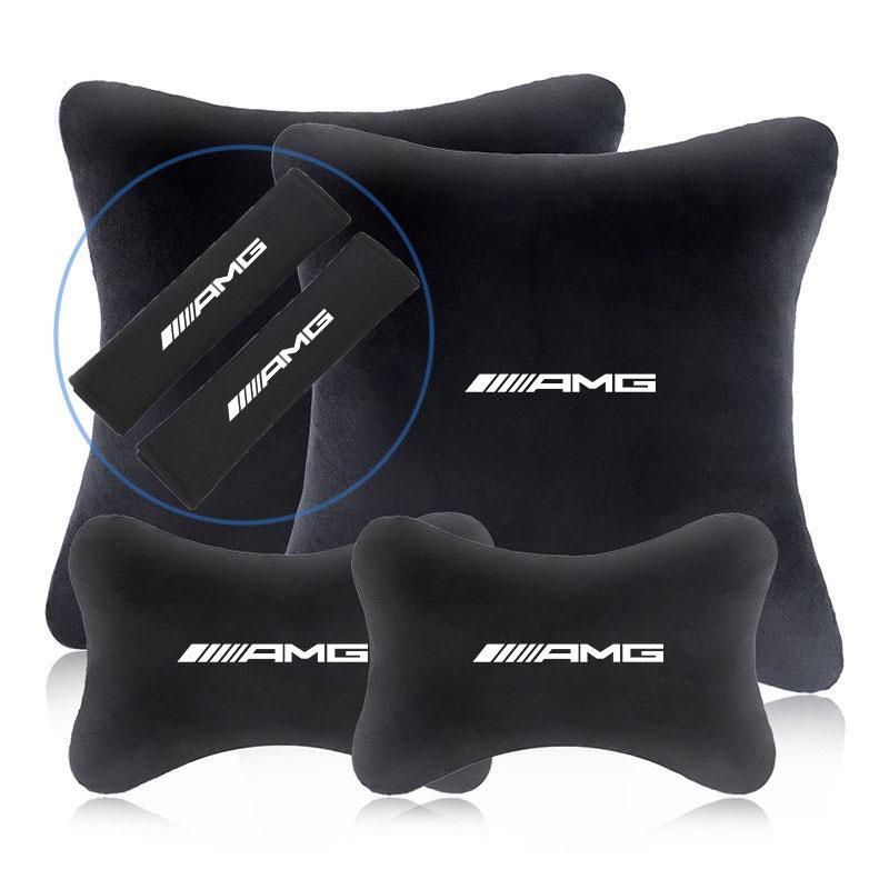 Car Seat Head Support Cushion Lumbar Pillow Interior Accessories for Mercedes Benz AMG Smart W205 C300 W203 W206 W108 W124 W126
