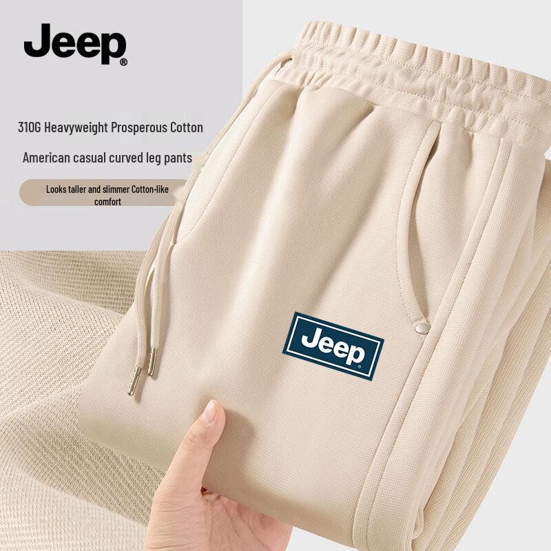 JEEP Men s Loose Wide-Leg Straight Casual Pants 4XL