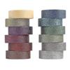 Diy Glitter Washi Tape Set - 12 Rolls Colored Masking Tape, Sparkle Decorative Tape For Art, Scrapbook Tape,decor & Crafts (dark) - PR