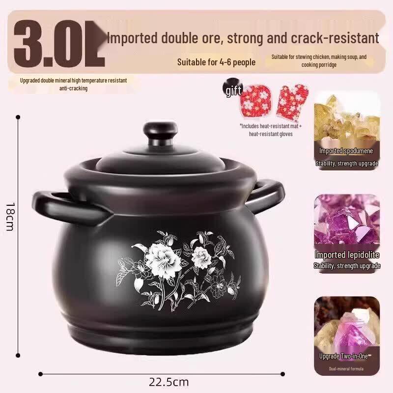 Qiwei Heat-Resistant Ceramic Stew Pot