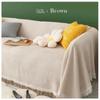 Solid Color Cotton Thread Blanket Simple Cushion Ins Wind Sofa Cover Double-Sided Available  Four Seasons Fashion Lunch Blanket
