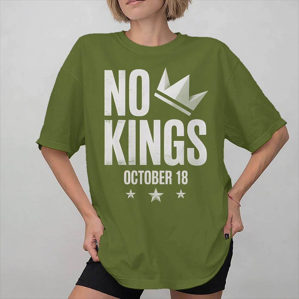 No Kings In America Graphic T Shirts for Unisex Women Cotton Tee Shirt Clothes