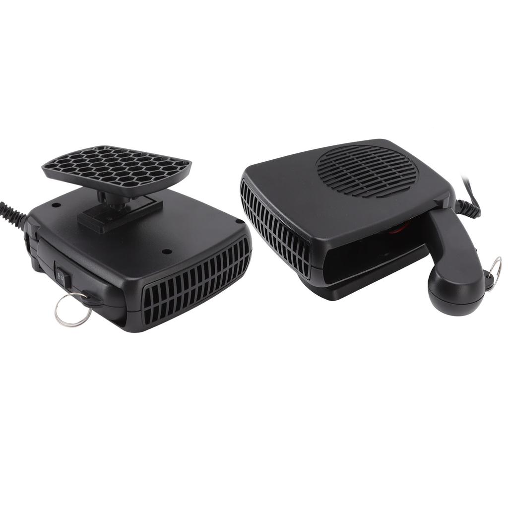 150W 24V Car Heater Defrosting with Cooling Function Black Electric Heater Fan Plug in Cigarette Lighter